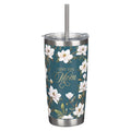Stainless Steel Tumbler Dark Teal Love You Mom Proverbs 31:25