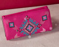 Montana West Ladies Wallet - Aztec Cross - Hot Pink