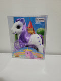 White Princess Pony Toy with Purple Hair