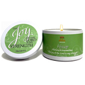 Abba Candle Hyssop w/ Scripture White Tin - 8 Oz The Joy of the Lord is My Strength