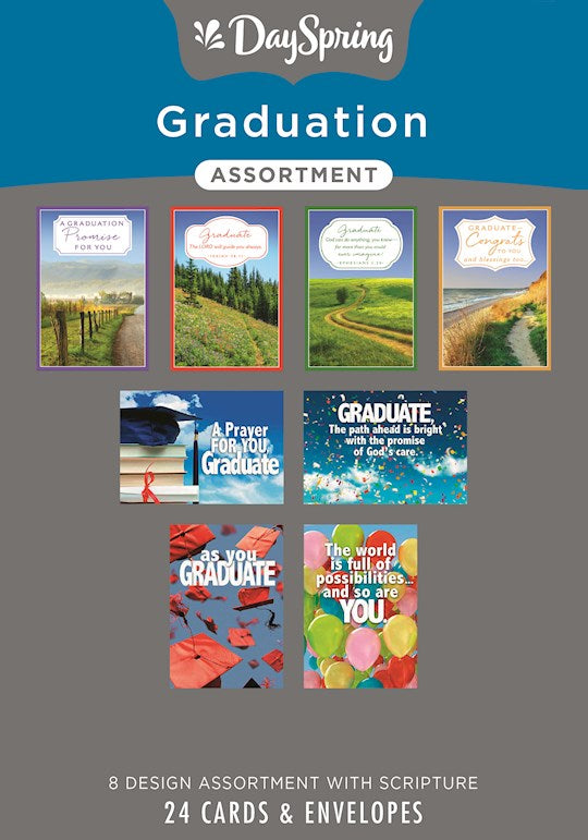 Graduation Assorted Cards (24) with Scripture