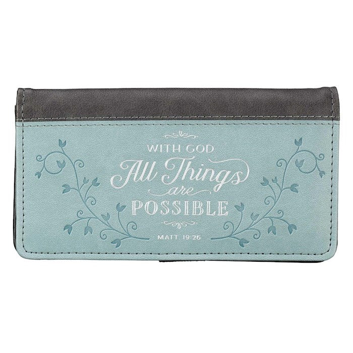 Checkbook Wallet All Things are Possible Matthew 19:26