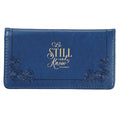 Be Still & Know Checkbook Wallet Blue