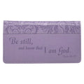 Checkbook Wallet Be Still Psalm 46:10 (purple)