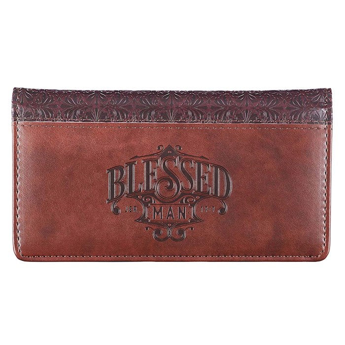 Checkbook Wallet Blessed Man LuxLeather (brown)