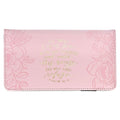 Checkbook Wallet He Will Cover You (Pink) Psalm 91:4