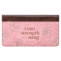 Checkbook Wallet The Lord is my Strength & My Song (Pink/Brown)