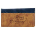 Checkbook Wallet STRONG & COURAGEOUS (Joshua 1:9) (Two-Tone)