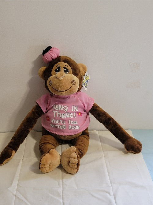 Hang in There Monkey Girl Plush Feel Better Soon