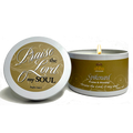 Abba Candle - Spikenard w/ Scripture White Tin - 8 Oz Praise & Worship