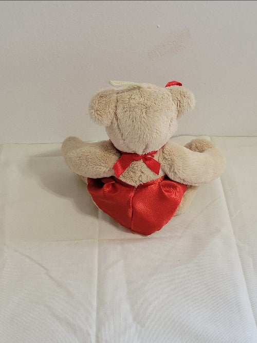Teddy Bear Girl Plush in Red Dress