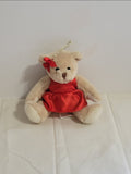 Teddy Bear Girl Plush in Red Dress